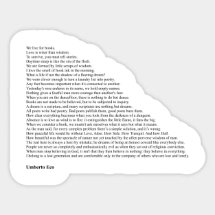 Umberto Eco Quotes Sticker